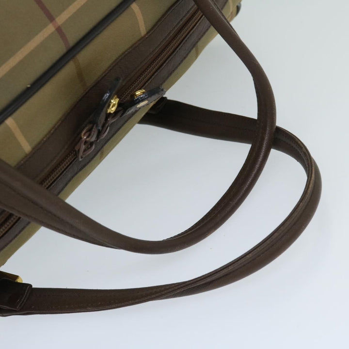 BurberrySs Nova Check Boston Bag Canvas Beige Auth ac2836