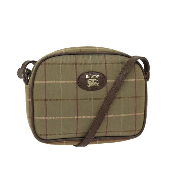 BURBERRYSs Nova Check Shoulder Bag Canvas Beige Auth ac2837