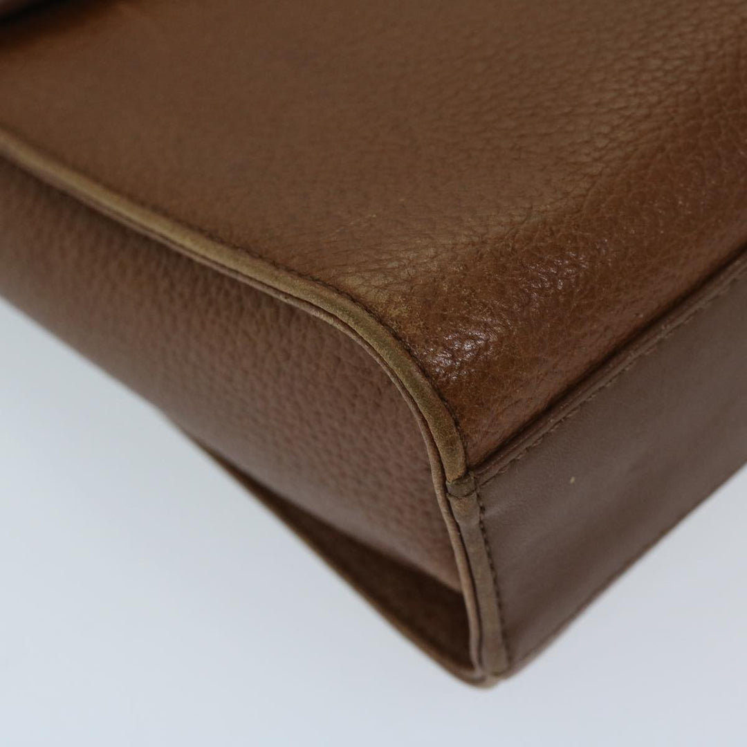 BurberrySs Shoulder Bag Leather Brown Auth ac2838