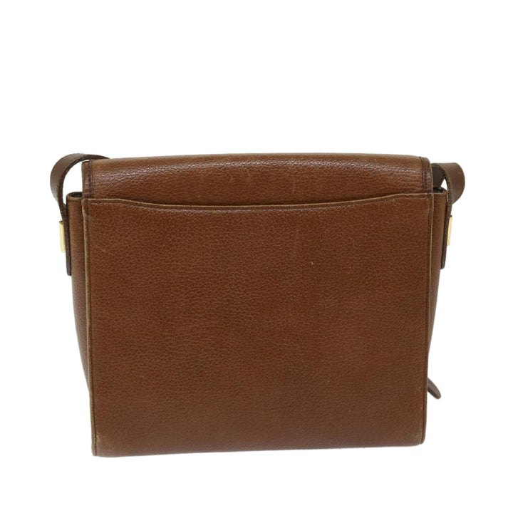 BurberrySs Shoulder Bag Leather Brown Auth ac2838