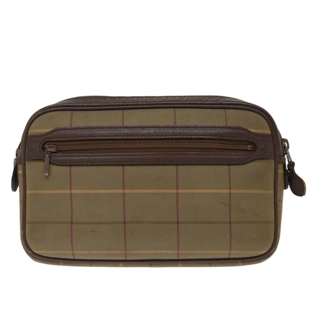 BurberrySs Nova Check Clutch Bag Canvas Beige Auth ac2857