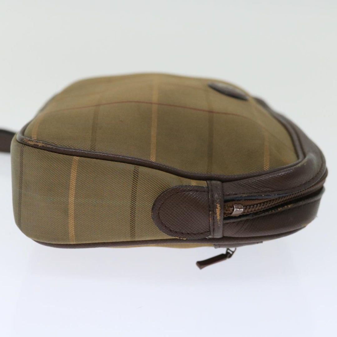 BurberrySs Nova Check Clutch Bag Canvas Beige Auth ac2857