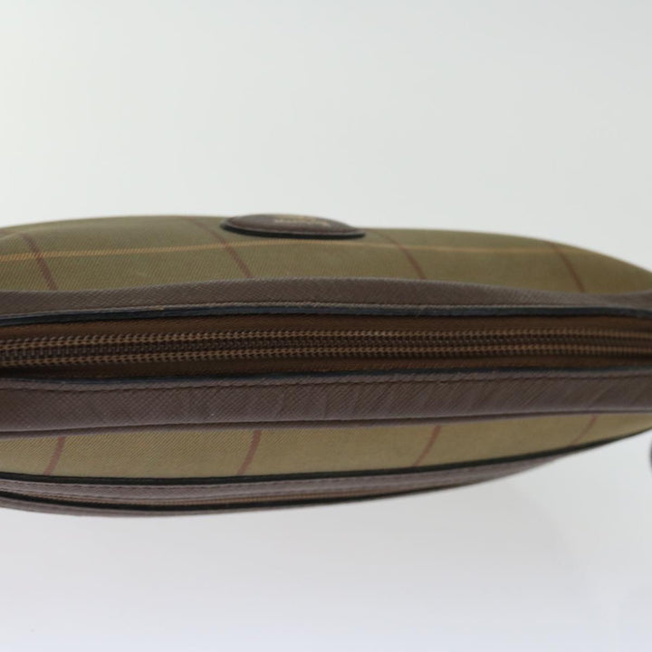 BurberrySs Nova Check Clutch Bag Canvas Beige Auth ac2857