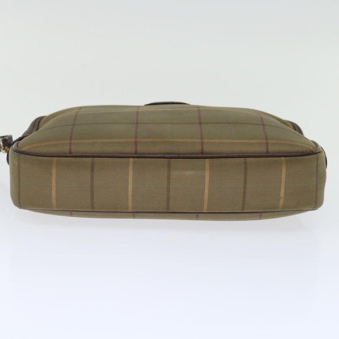 BurberrySs Nova Check Clutch Bag Canvas Beige Auth ac2857