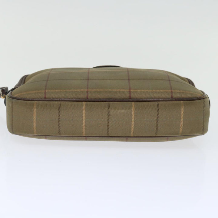 BurberrySs Nova Check Clutch Bag Canvas Beige Auth ac2857