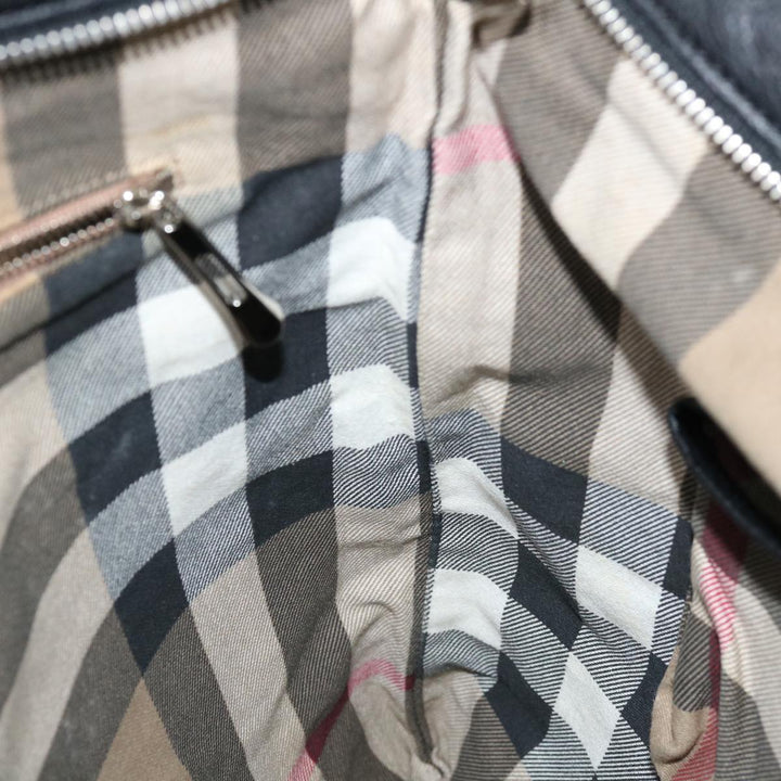 Burberry Tote Bag Canvas Bordeaux Black Auth ac2860