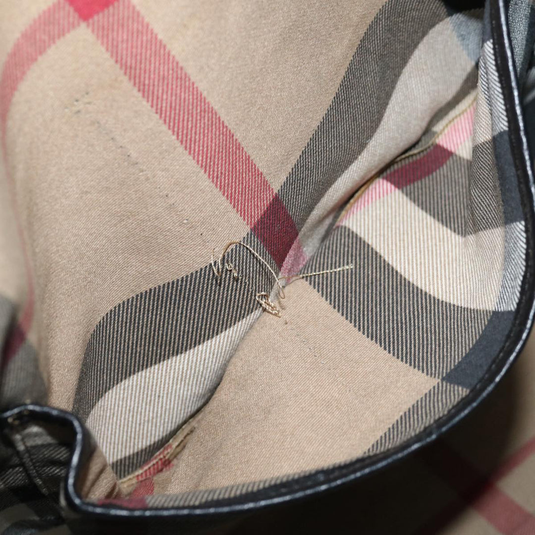 Burberry Tote Bag Canvas Bordeaux Black Auth ac2860