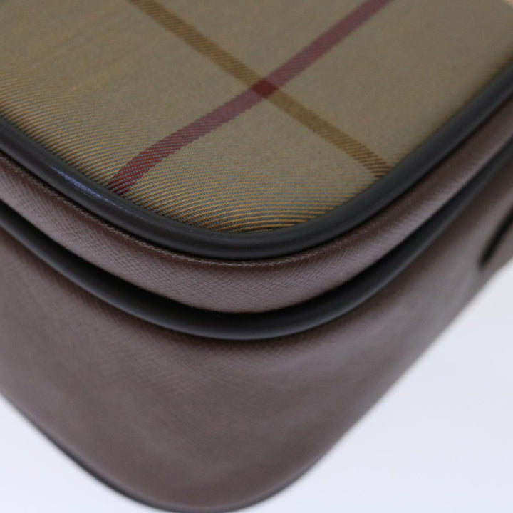 BurberrySs Nova Check Shoulder Bag Canvas Beige Auth ac2880