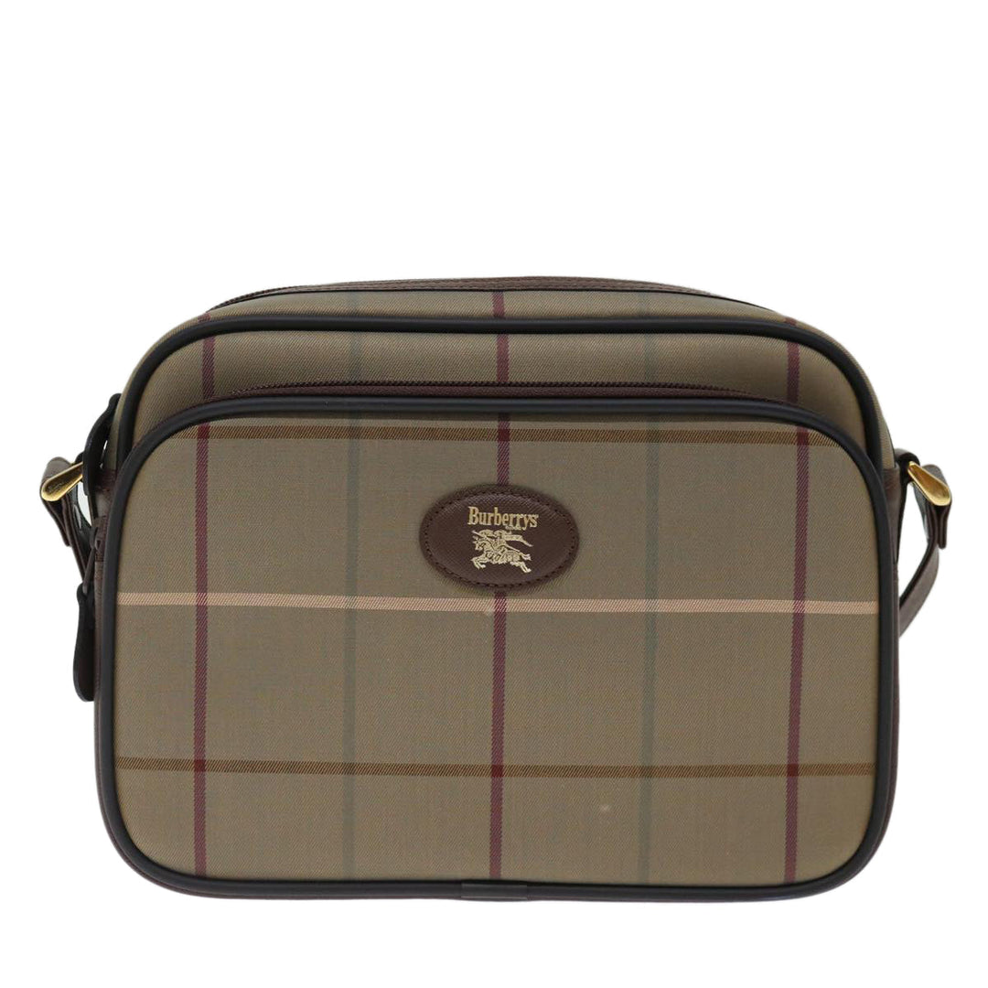 BurberrySs Nova Check Shoulder Bag Canvas Beige Auth ac2880