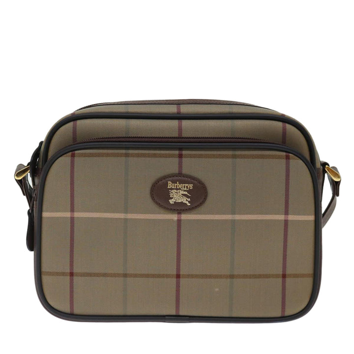 BurberrySs Nova Check Shoulder Bag Canvas Beige Auth ac2880