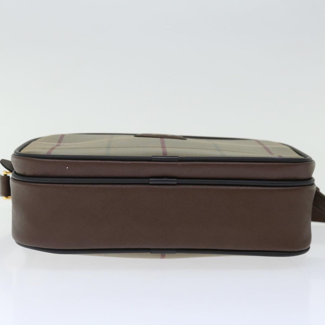 BurberrySs Nova Check Shoulder Bag Canvas Beige Auth ac2880