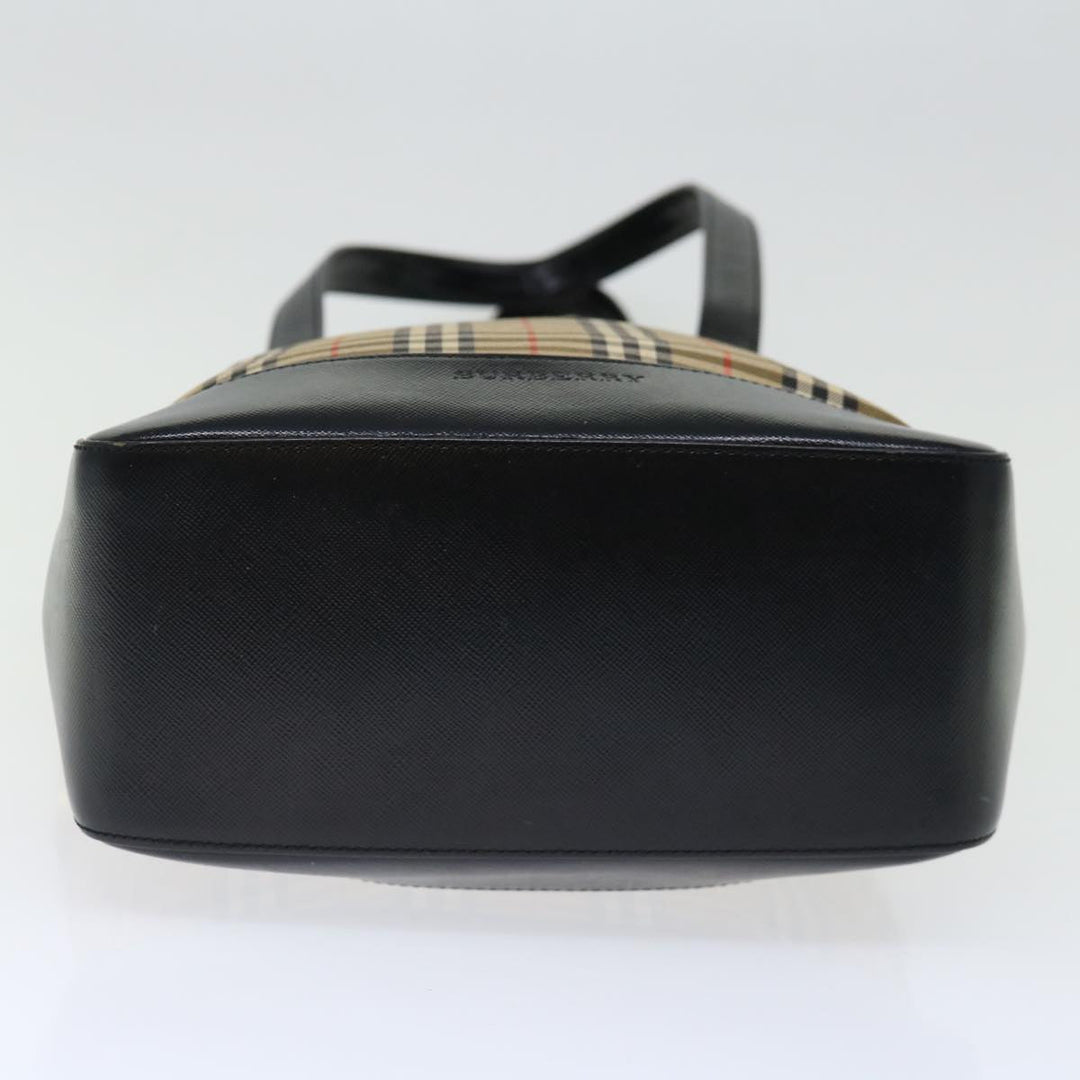 Top Quality Burberry Nova Check Shoulder Bag Canvas Beige Black Auth ac2917