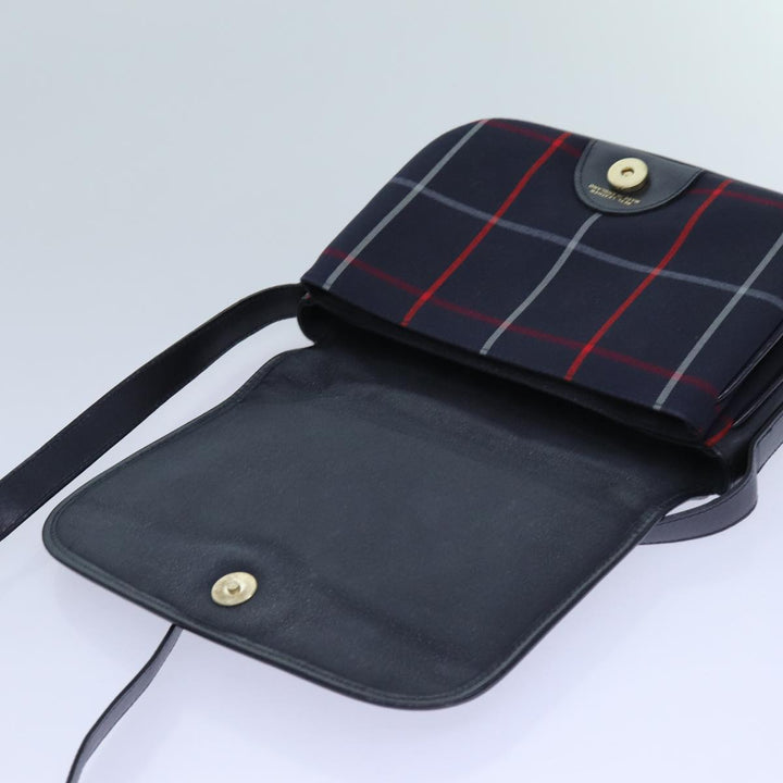 BURBERRYSs Nova Check Shoulder Bag Canvas Navy Auth ac2919