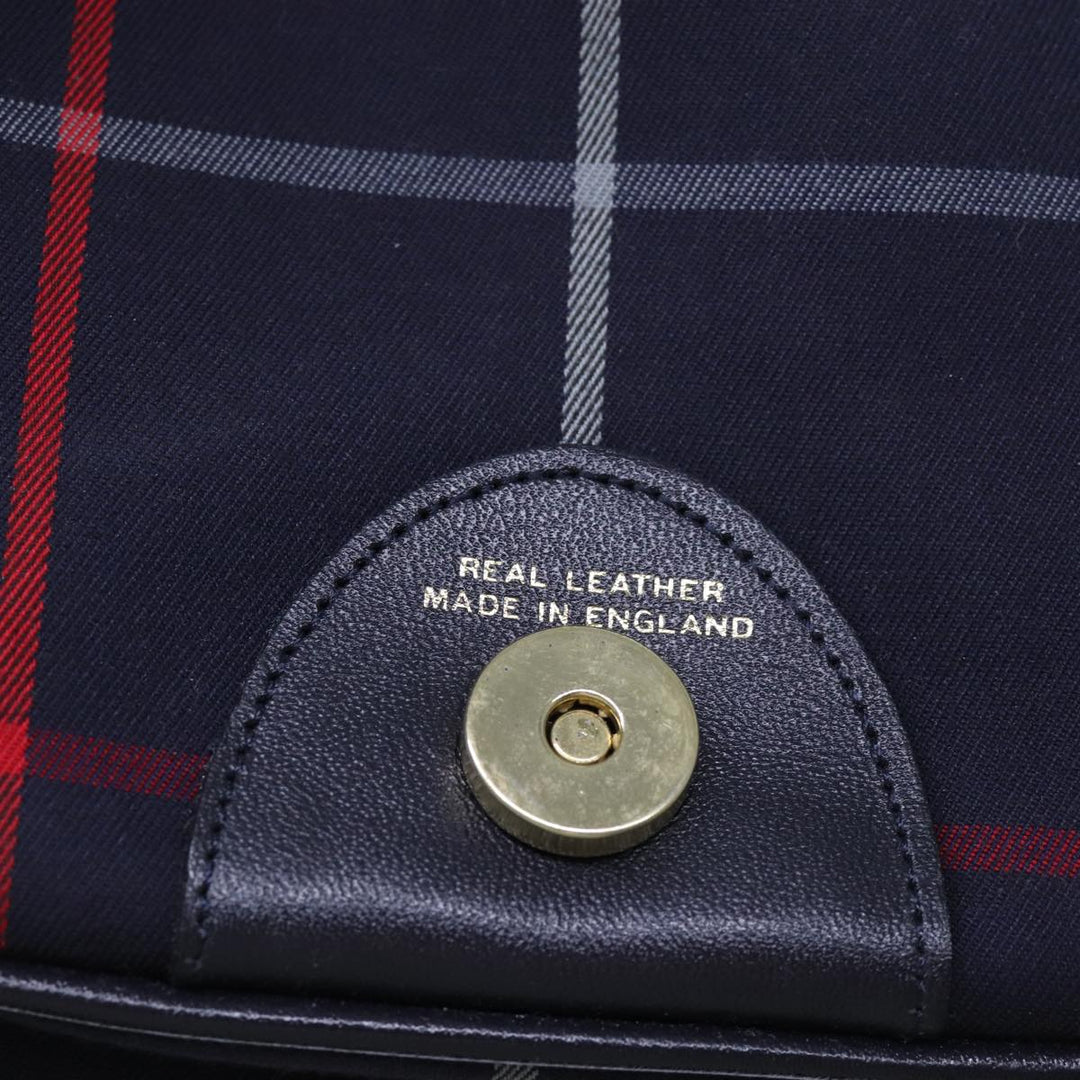 BURBERRYSs Nova Check Shoulder Bag Canvas Navy Auth ac2919