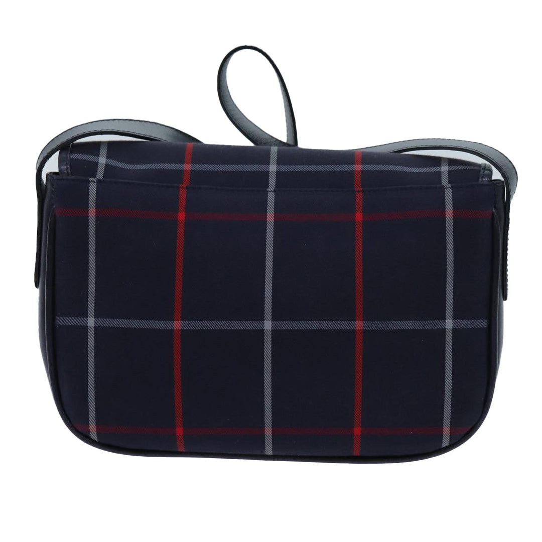 BURBERRYSs Nova Check Shoulder Bag Canvas Navy Auth ac2919