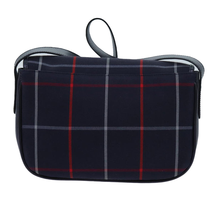 BURBERRYSs Nova Check Shoulder Bag Canvas Navy Auth ac2919