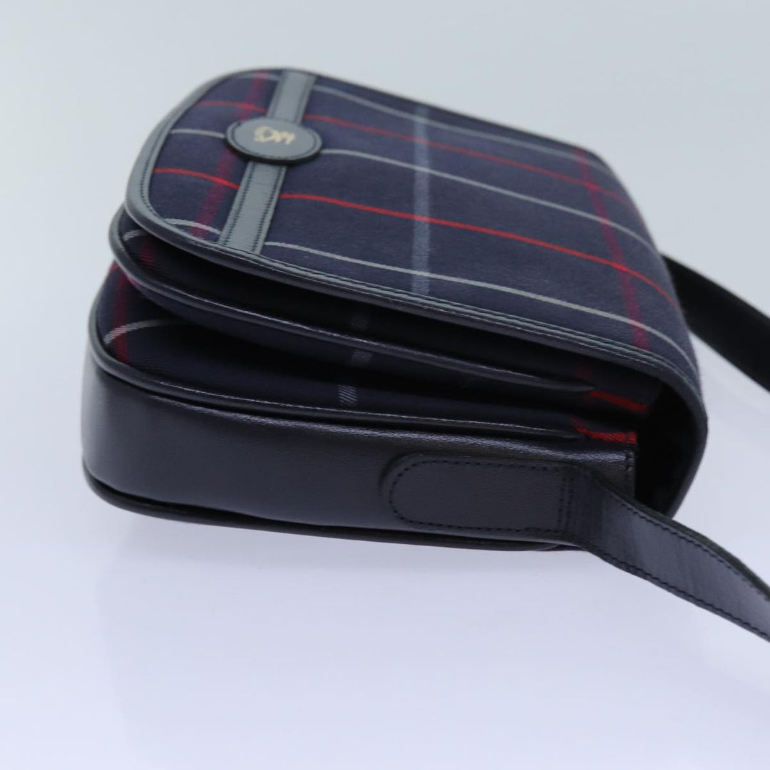 BURBERRYSs Nova Check Shoulder Bag Canvas Navy Auth ac2919