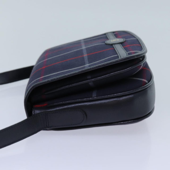 BURBERRYSs Nova Check Shoulder Bag Canvas Navy Auth ac2919
