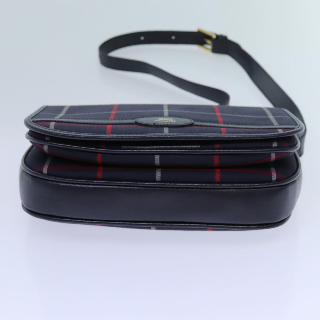 BURBERRYSs Nova Check Shoulder Bag Canvas Navy Auth ac2919