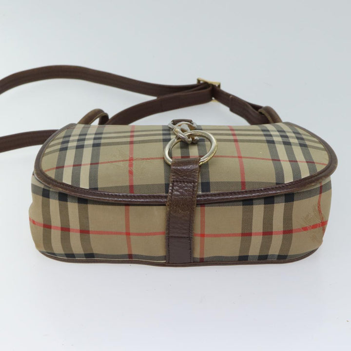 BURBERRYSs Nova Check Shoulder Bag Canvas Beige Auth ac2925