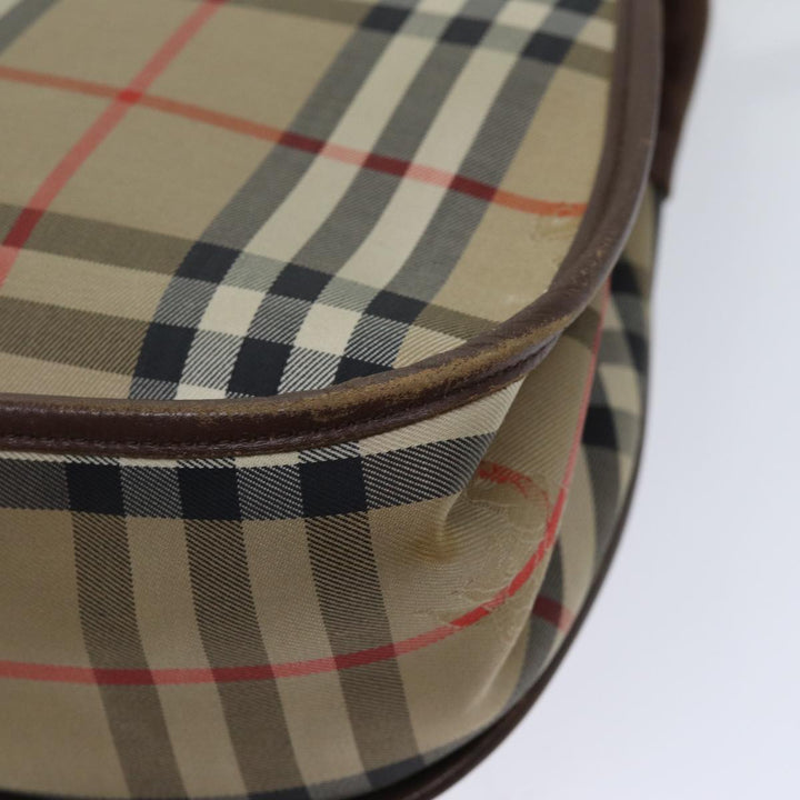 BURBERRYSs Nova Check Shoulder Bag Canvas Beige Auth ac2925