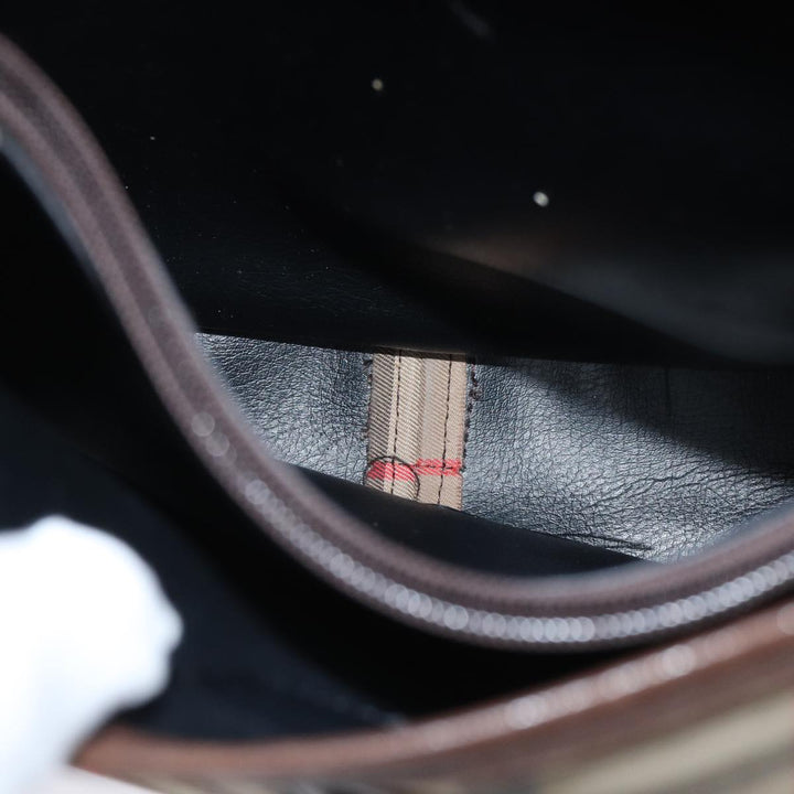 BURBERRYSs Nova Check Shoulder Bag Canvas Beige Auth ac2925