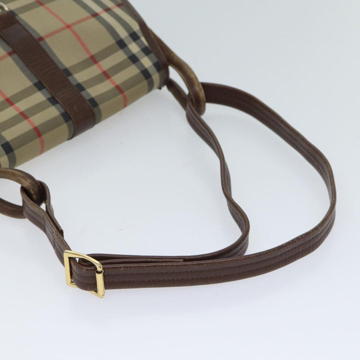 BURBERRYSs Nova Check Shoulder Bag Canvas Beige Auth ac2925