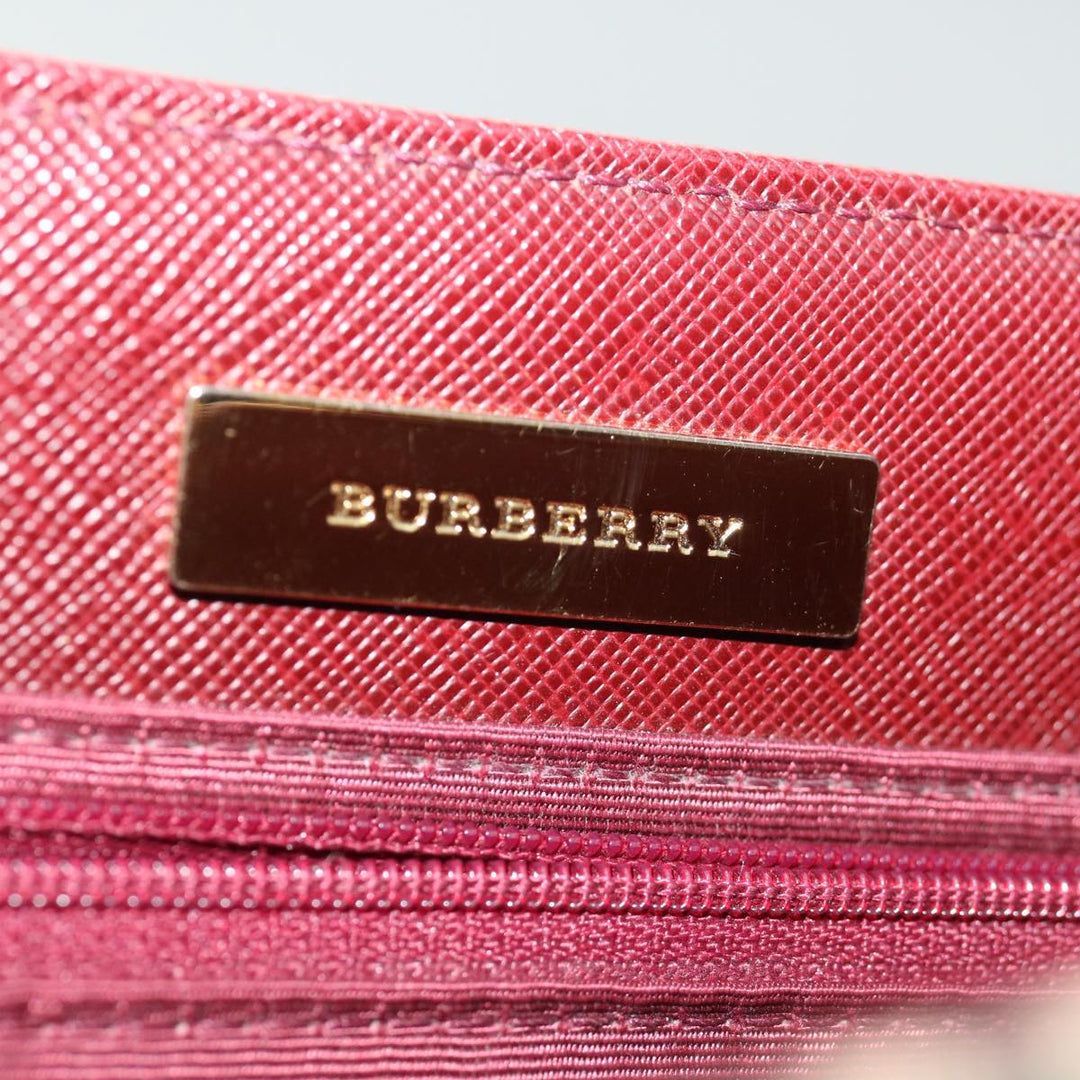 BURBERRY Nova Check Shoulder Bag Canvas Red Auth ac2926