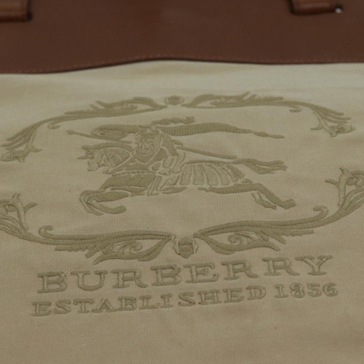 Top Quality Burberry Tote Bag Canvas Beige Auth ac2929