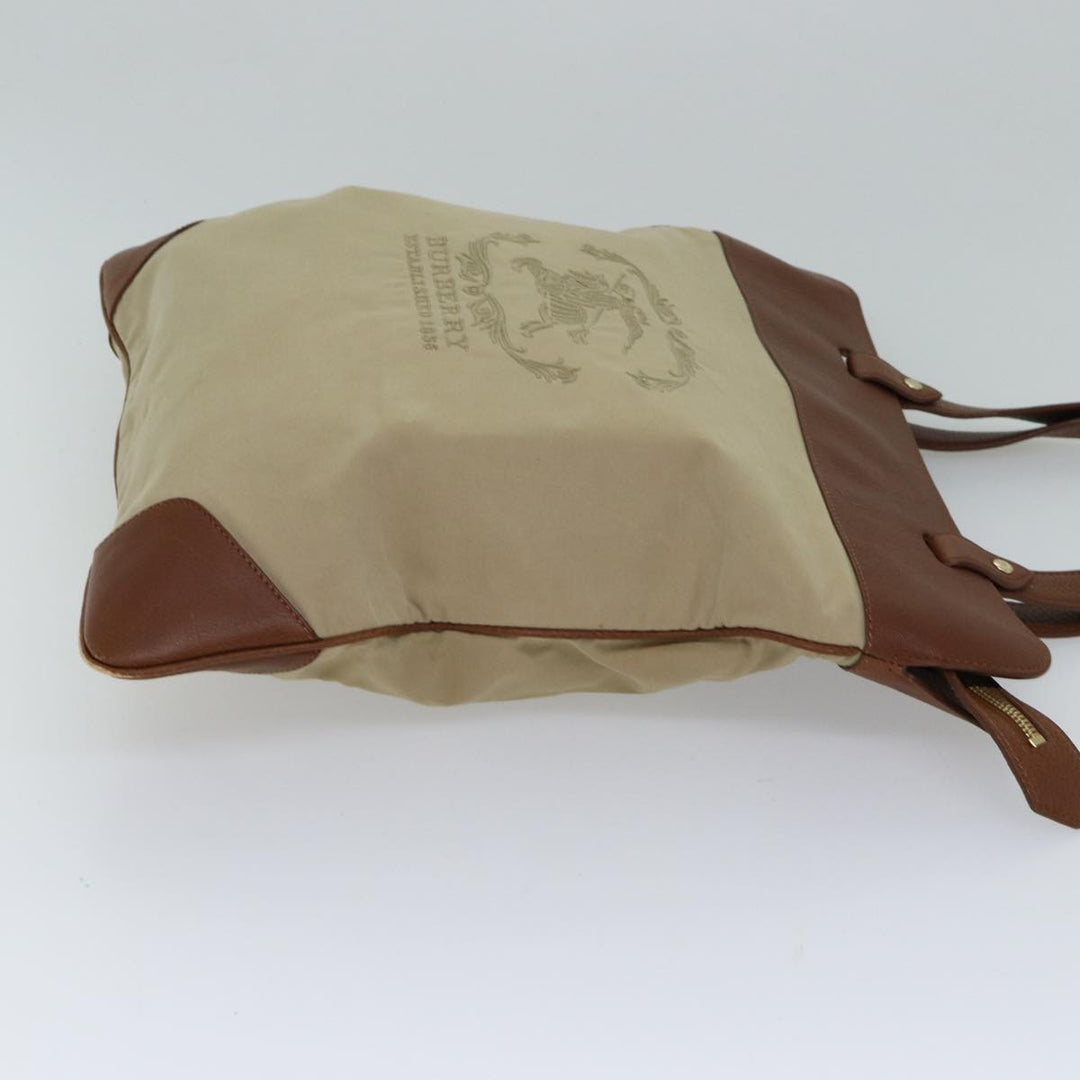 Burberry Tote Bag Canvas Beige Auth ac2929