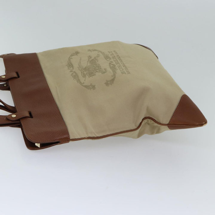 Burberry Tote Bag Canvas Beige Auth ac2929