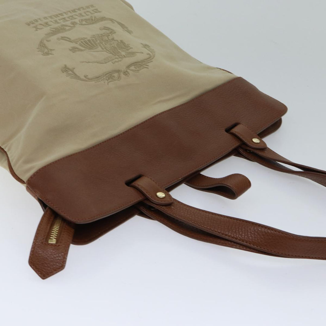 Burberry Tote Bag Canvas Beige Auth ac2929