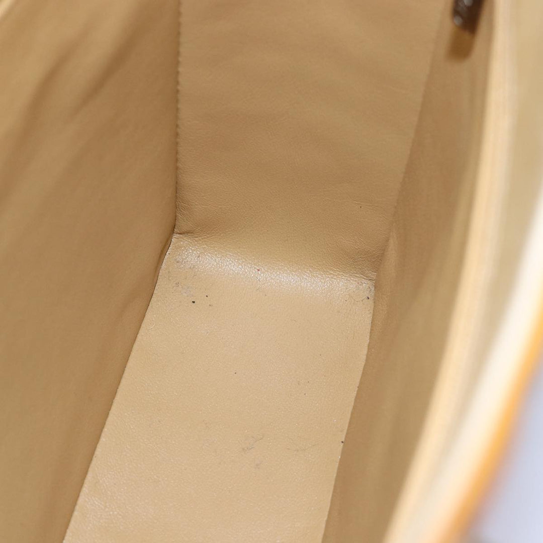 Top Quality Chanel Choco Bar Hand Bag Enamel Yellow CC Auth ac2997