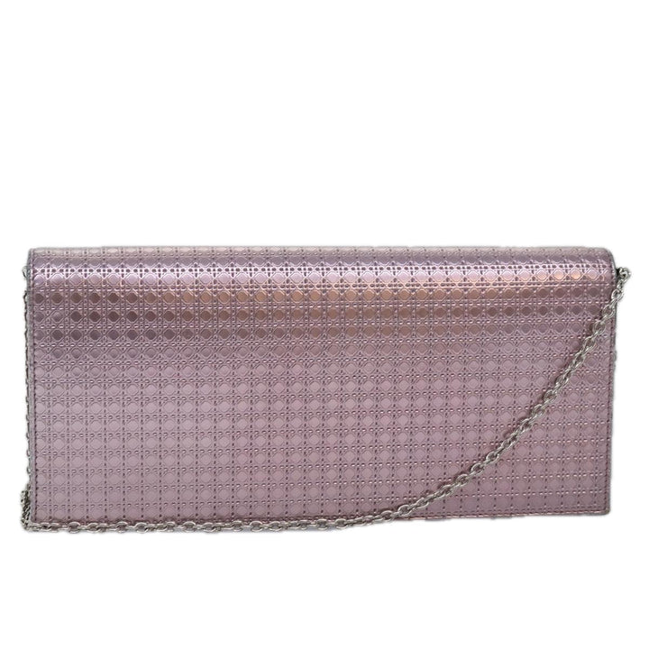 CHRISTIAN Dior Lady Dior Canage Chain Shoulder Bag PVC Pink Auth ac3024