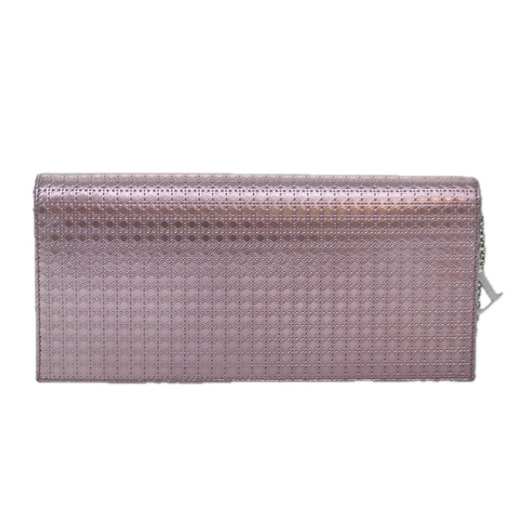 CHRISTIAN Dior Lady Dior Canage Chain Shoulder Bag PVC Pink Auth ac3024
