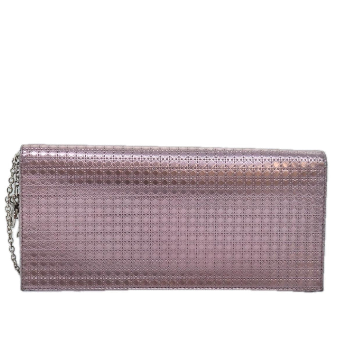 CHRISTIAN Dior Lady Dior Canage Chain Shoulder Bag PVC Pink Auth ac3024