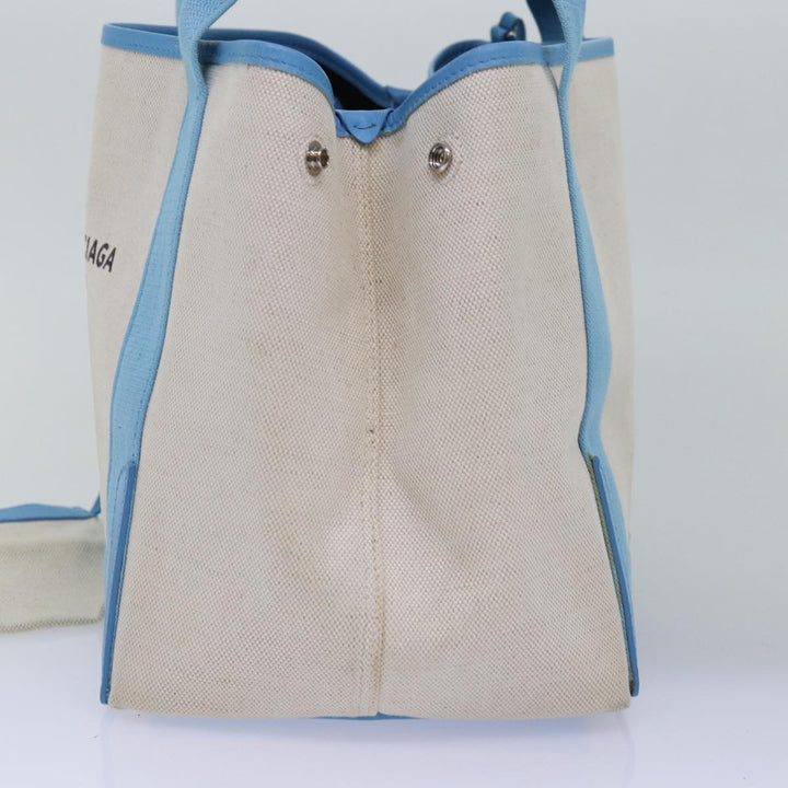 Top Quality Balenciaga Navy Cabas S Hand Bag Canvas Blue Gray 339933 Auth ac3029