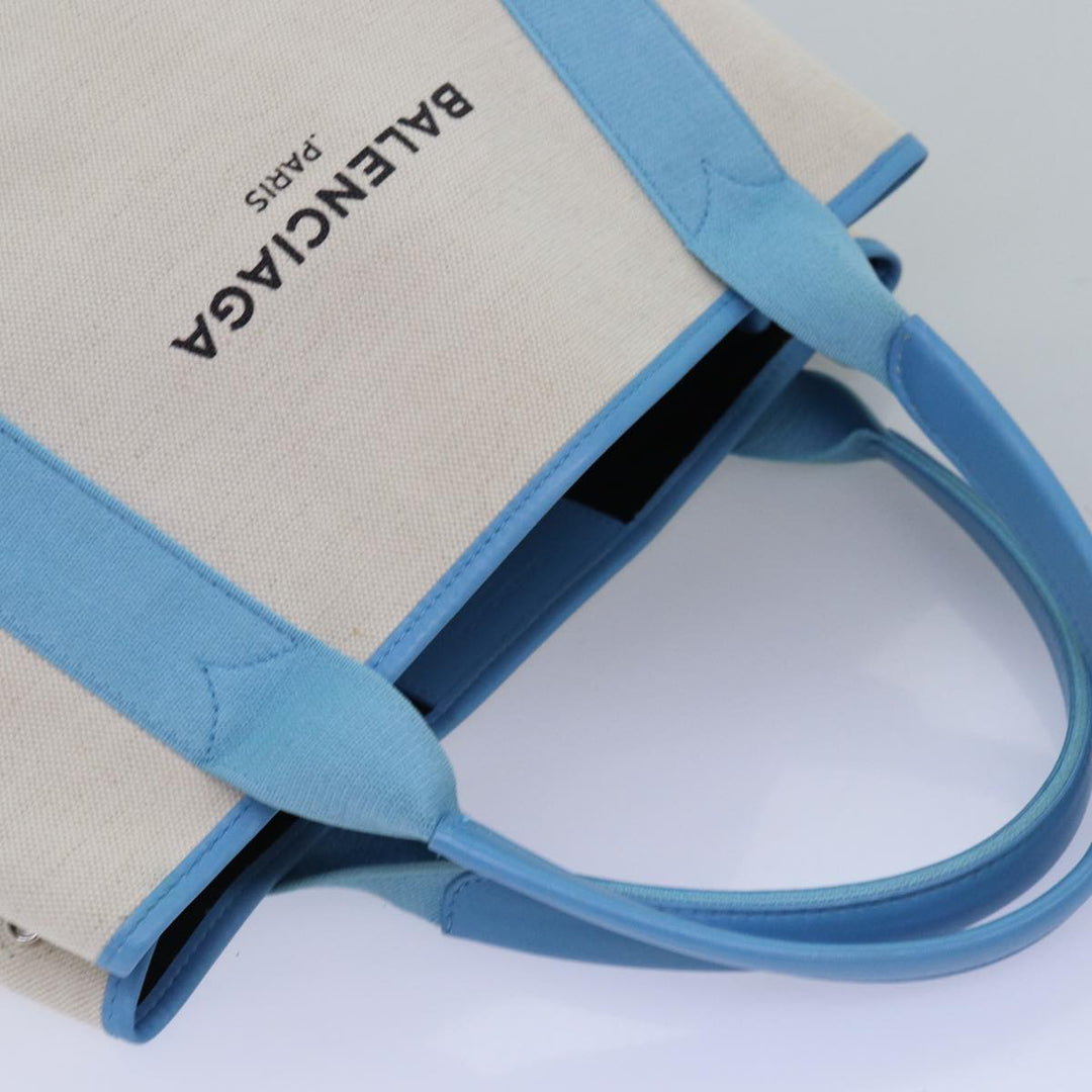 Top Quality Balenciaga Navy Cabas S Hand Bag Canvas Blue Gray 339933 Auth ac3029