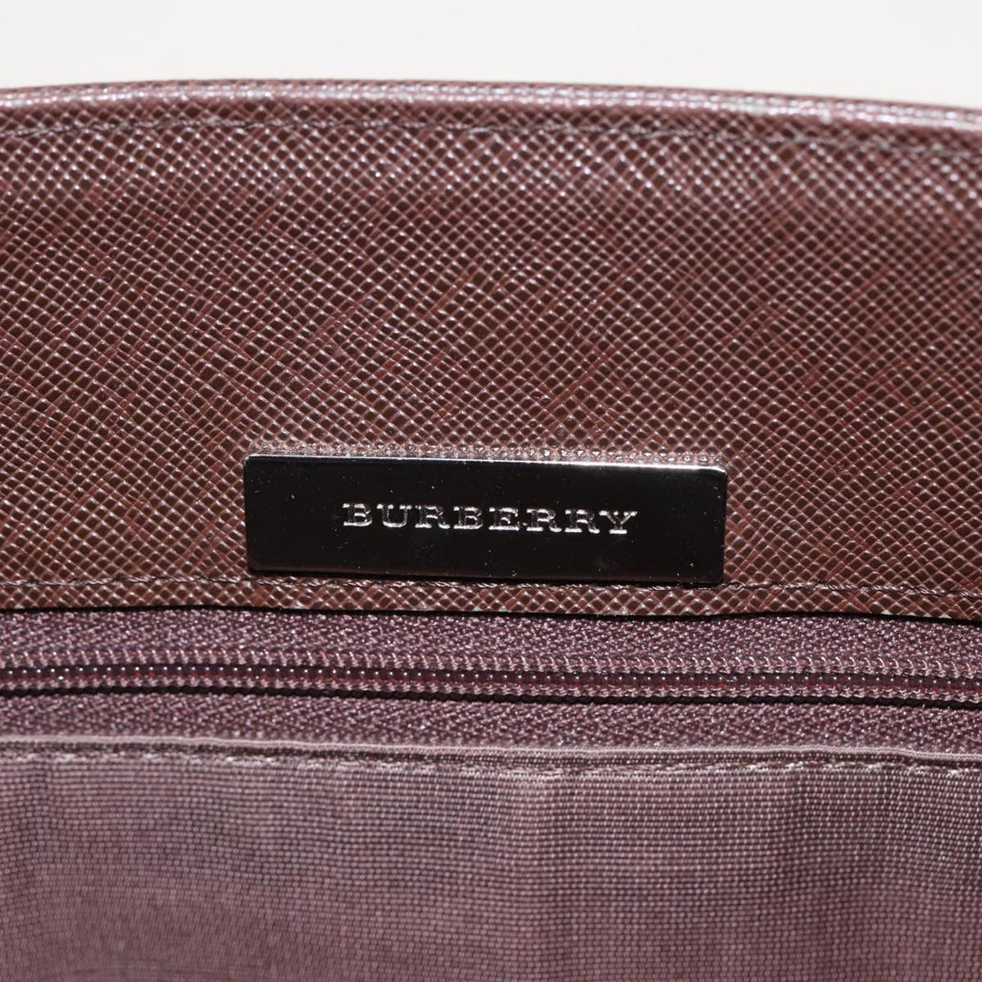 Burberry Nova Check Tote Bag Canvas Beige Auth ac3071