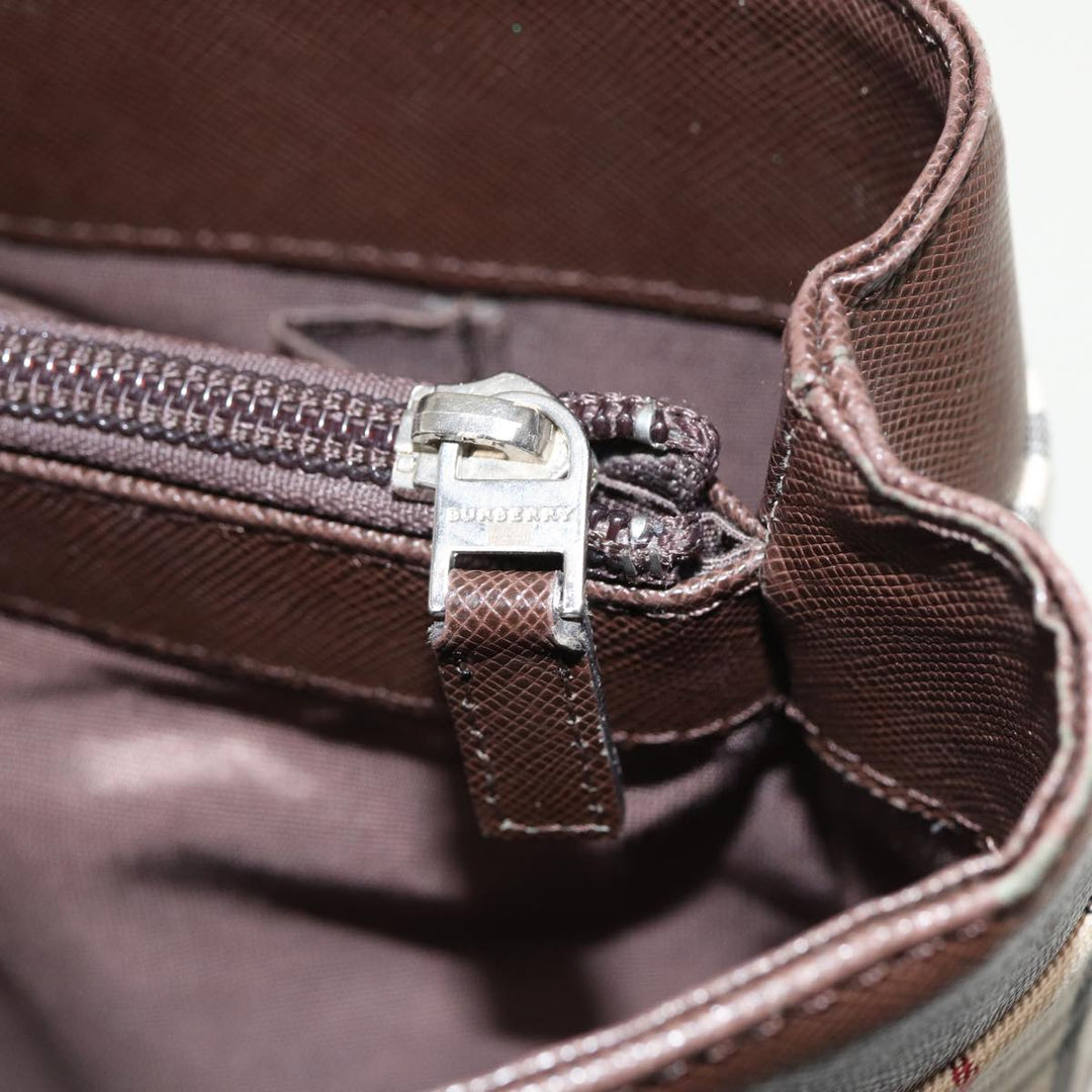 Burberry Nova Check Tote Bag Canvas Beige Auth ac3071
