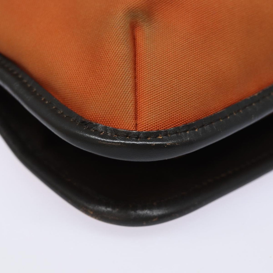 Burberry Black label Shoulder Bag Canvas Orange Auth ac3101