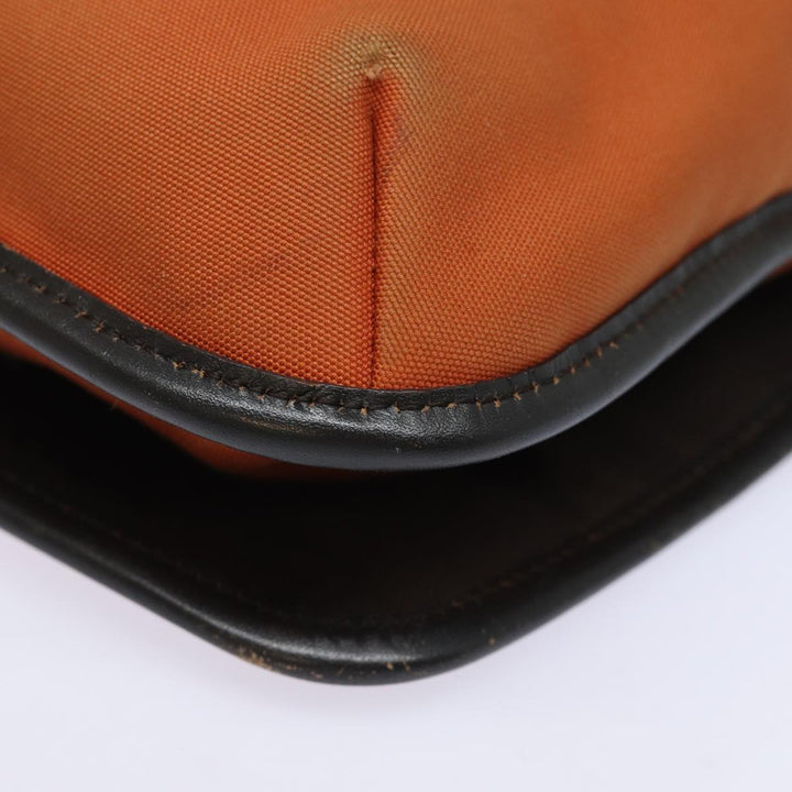 Burberry Black label Shoulder Bag Canvas Orange Auth ac3101