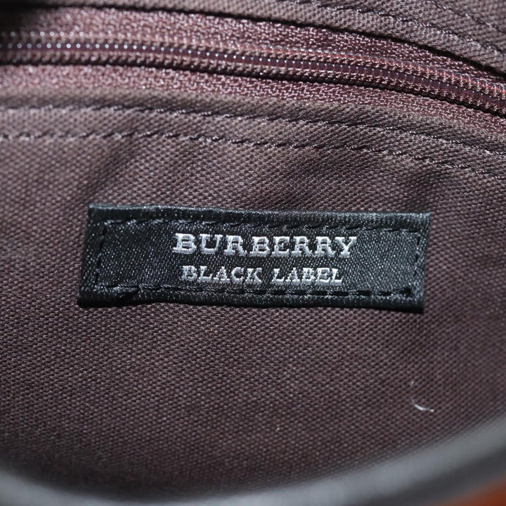 Burberry Black label Shoulder Bag Canvas Orange Auth ac3101