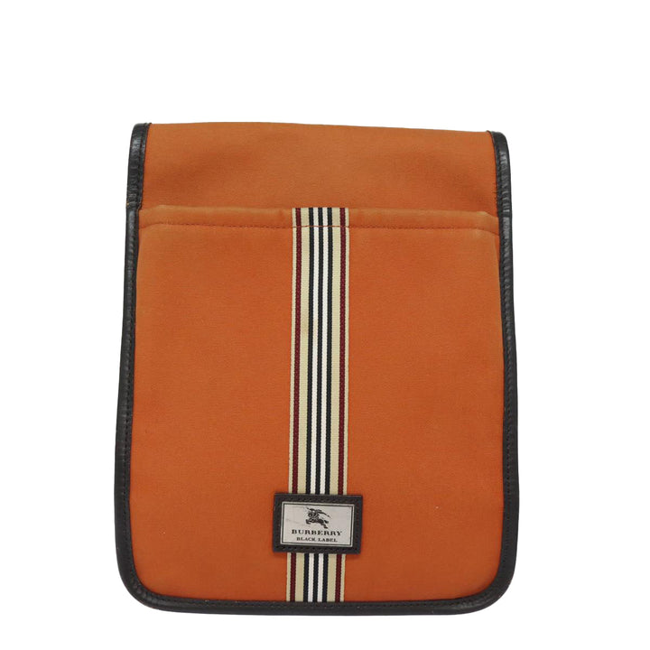 Burberry Black label Shoulder Bag Canvas Orange Auth ac3101