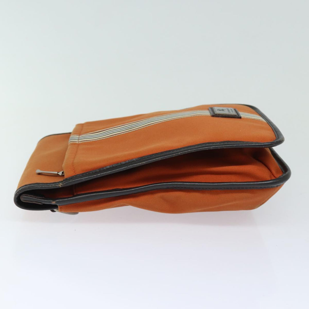 Burberry Black label Shoulder Bag Canvas Orange Auth ac3101