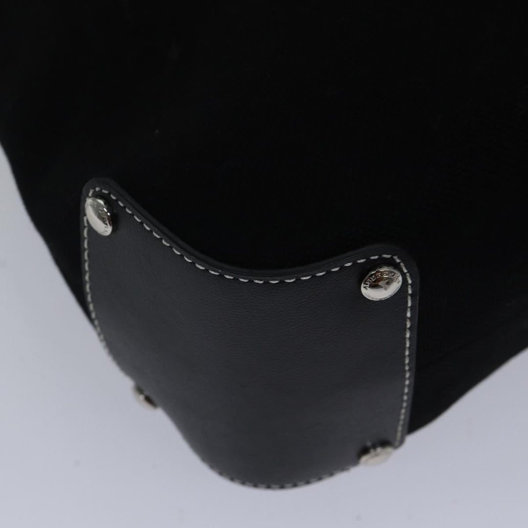 Burberry Blue Label Shoulder Bag Canvas Black White Auth ac3254