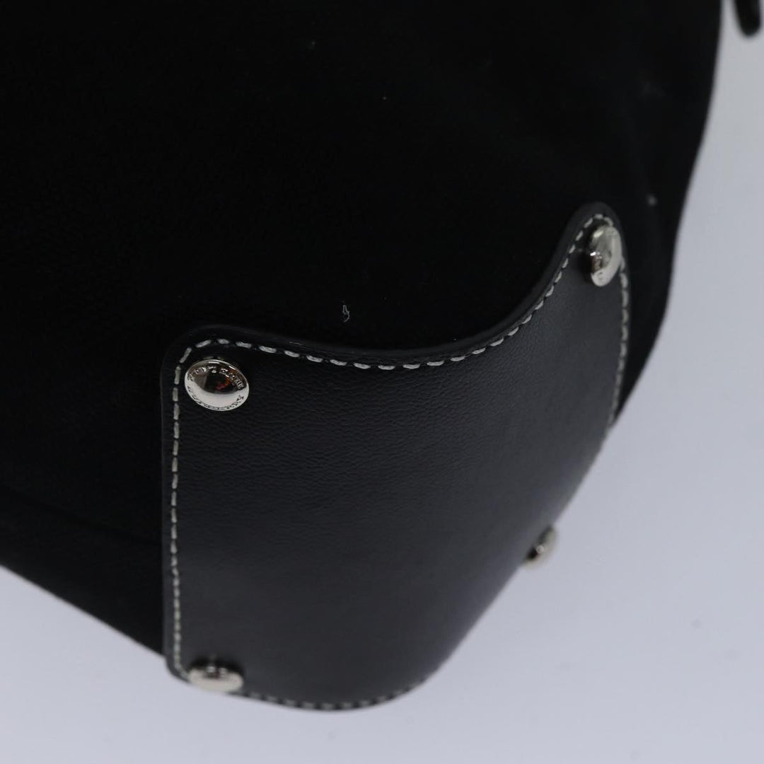Burberry Blue Label Shoulder Bag Canvas Black White Auth ac3254