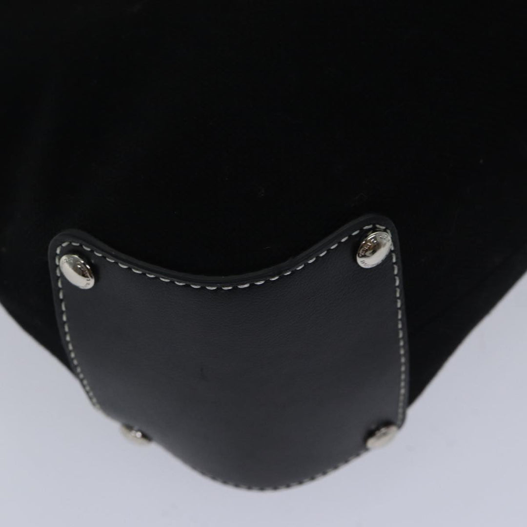 Burberry Blue Label Shoulder Bag Canvas Black White Auth ac3254