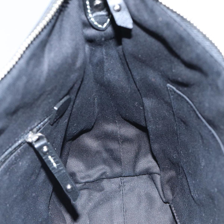 Burberry Blue Label Shoulder Bag Canvas Black White Auth ac3254