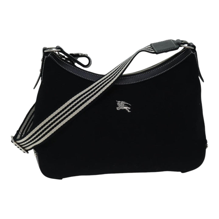 Burberry Blue Label Shoulder Bag Canvas Black White Auth ac3254